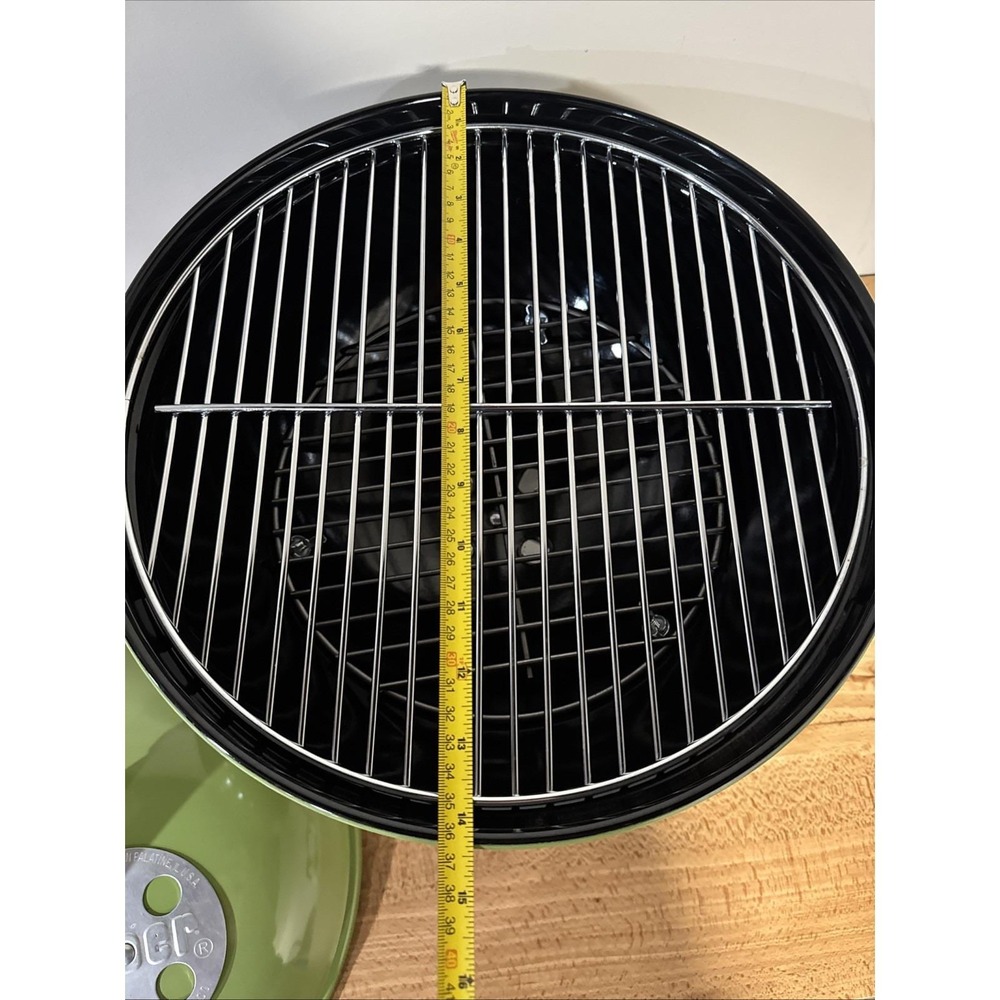 Weber Smokey Joe Premium 14" Mini Charcoal Grill - Rare Lime Green - Brand NEW - Picture 6 of 10